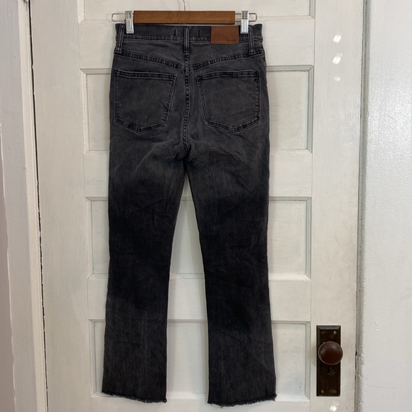 Madewell Cali Demi Bootcut Jeans in Berkeley Black Raw Hem Chewed, Size 25 - Picture 9 of 17